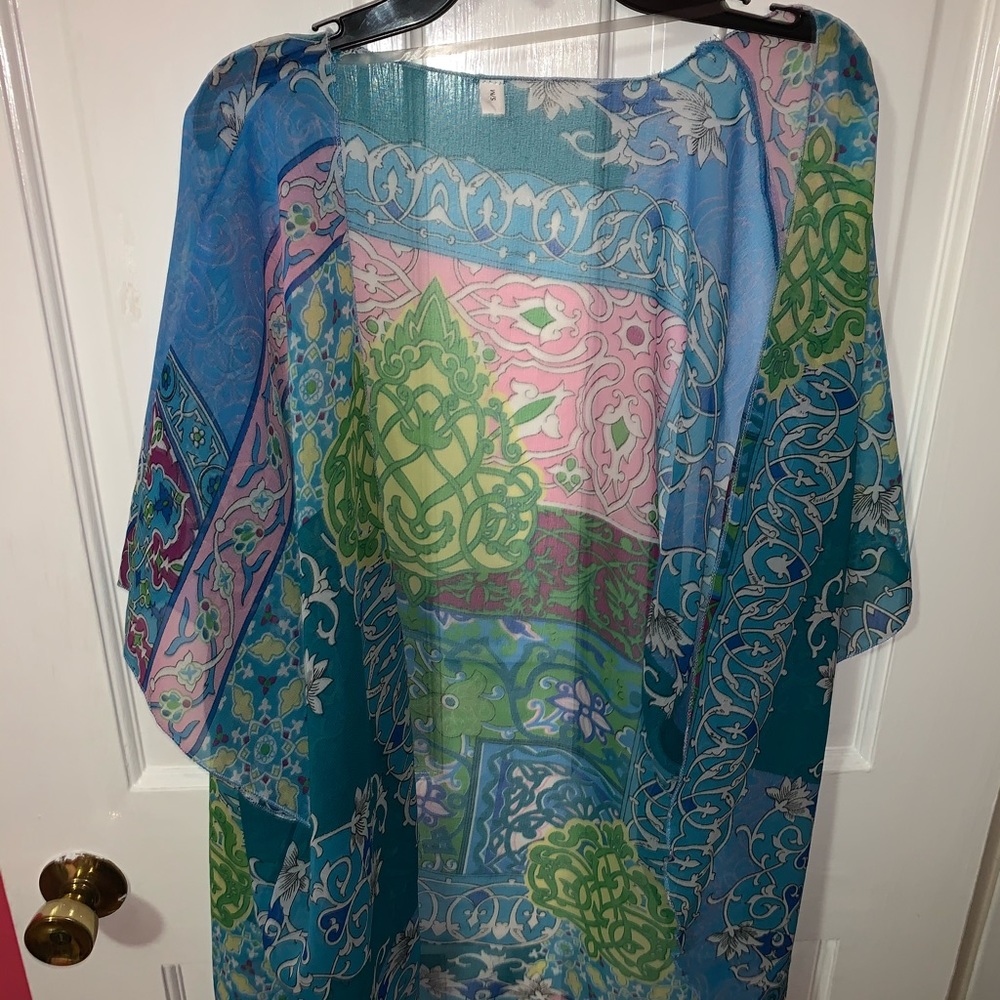 Multicolor kimono